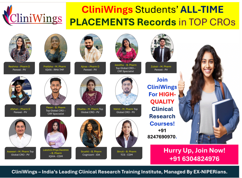 Thirteen new placements: PAREXEL, IQVIA, Cognizant, TCS & global CROs